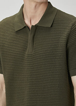 Beymen Club Haki Polo Yaka Kısa Kollu Triko - 6