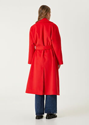 Beymen Club Kırmızı Kuşaklı Palto - 7