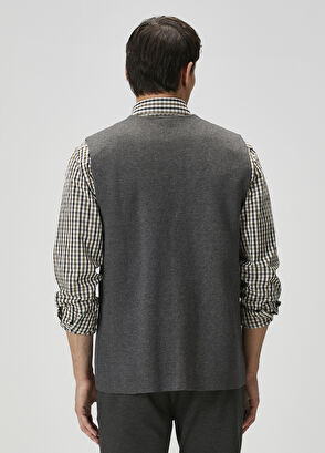 Beymen Club Gri Triko Yelek - 5