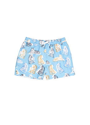 Beymen Club Mavi Aslan Figürlü Mayo - 8