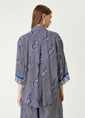 Beymen Club Navy White Silk Shirt - 6