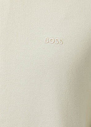 Boss Upalano Beyaz Fermuarlı Triko - 6