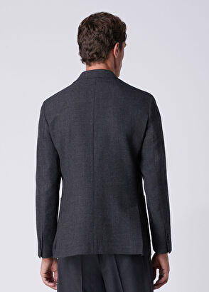Beymen Club Anthracite Dobby Wool Blazer - 5