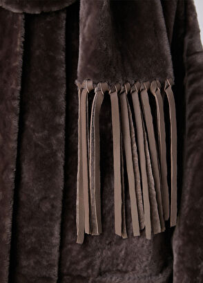 Beymen Club Taupe Scarf Detailed Coat - 6
