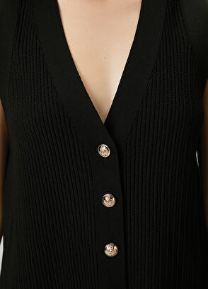 Beymen Club Black Ribbed Vest - 6