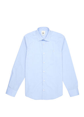 Beymen Club Slim Fit Mavi Non-Iron Poplin Gömlek - 8