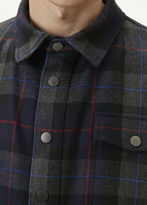 Beymen Club Antrasit Ekose Desenli Dış Gömlek - 7