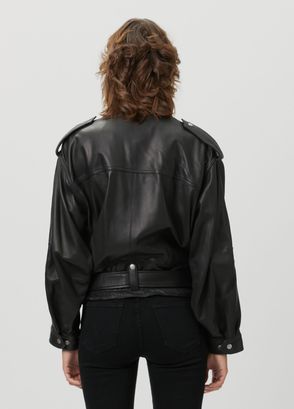 Isabel Marant Farza Siyah Deri Ceket - 4
