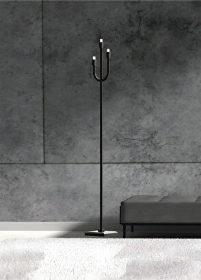 Waxy Design Studio Candle Siyah Pirinç Lambader - 6