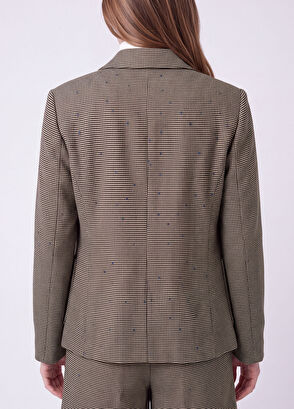Beymen Club Beige Brown Houndstooth Blazer - 5
