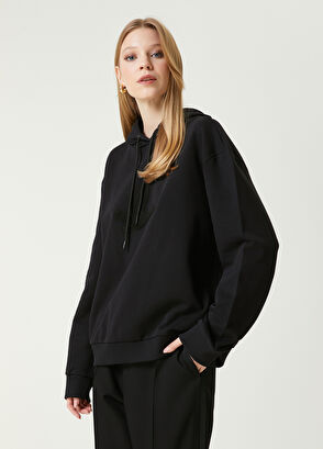 Beymen Club Siyah Logo Nakışlı Sweatshirt - 4