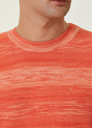 Beymen Club Turuncu İri Örgü Dokulu Kısa Kollu Kazak - 5