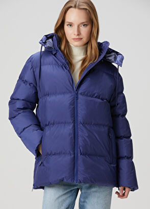 Beymen Club Midnight Blue Hooded Puff Coat - 3