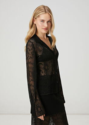 Beymen Club Black Lace Shirt - 4
