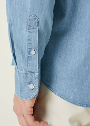 Beymen Club Comfort Fit Blue Denim Shirt - 7