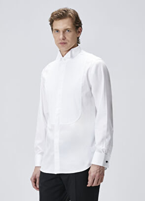 Beymen Collection White Tuxedo Shirt - 5