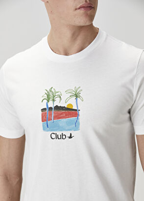 Beymen Club White Print Detailed T-Shirt - 6