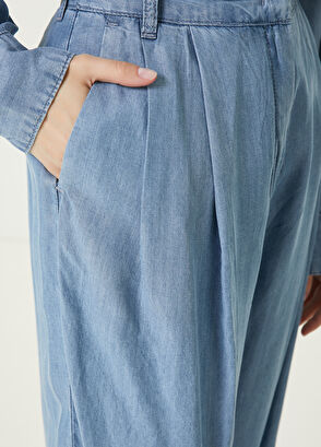 Beymen Club Mavi Palazzo Pantolon - 4