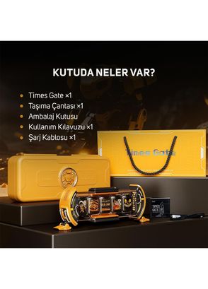 Divoom Times Gate Sarı 5 Ekranlı Rgb Işıklı Akıllı Dijital Saat - 8