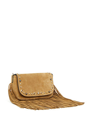 Beymen Club Camel Tasseled Suede Women's Bag - 4