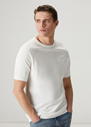 Beymen Club Kırık Beyaz Kısa Kollu Kazak - 9