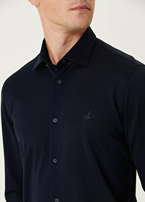 Beymen Club Navy Blue Logo Detailed Shirt - 6