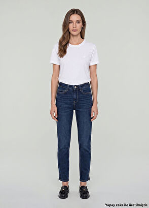 Beymen Club Slim Straight Fit Koyu Mavi Jean Pantolon - 6