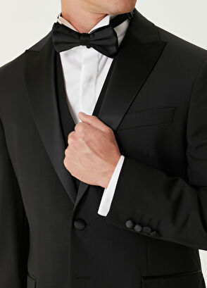 Beymen Club Black Vest Detailed Wool Tuxedo - 8