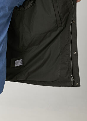 Beymen Club Haki Yakası Deri Garnili Mont - 9