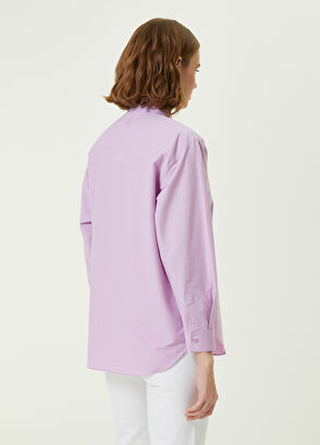 Beymen Club Lila Poplin Boyfriend Gömlek - 6