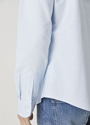 Mavi Logo Nakışlı Gömlek - Görsel 7