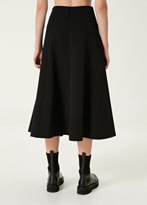 Beymen Club Siyah Midi Kloş Etek - 5