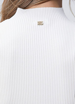 Network Kırık Beyaz Yarım Kol Rayon Basic Kazak - 6