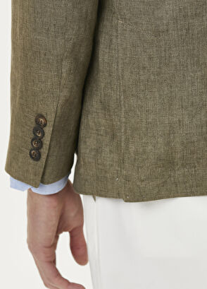 Beymen Club Khaki Linen Blazer - 6
