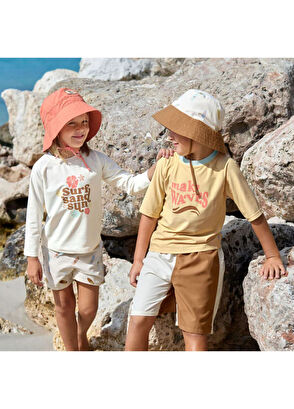 Lassig Flowers UV Korumalı Sea Salt Uzun Kollu Kız Çocuk T-Shirt Mayo - 6