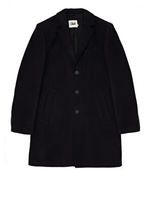 Beymen Club Lacivert Yün Kaşe Palto - 8