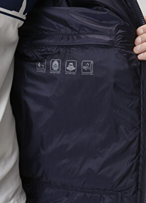 Beymen Club Lacivert Jersey Kapüşonlu Puff Yelek - 7