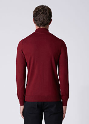 Beymen Club Burgundy Half Turtleneck Wool Sweater - 5