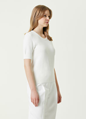 Beymen Club Kırık Beyaz Bisiklet Yaka Pike Dokulu Kazak - 3