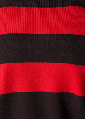 Beymen Club Coffee Red Stripe Patterned Sweater - 8