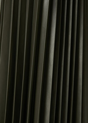 Beymen Club Haki Piliseli Maksi Suni Deri Etek - 4