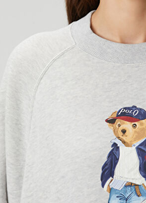 Polo Bear Gri Sweatshirt - Görsel 7