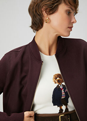 Beymen Club Bordo Yün Kaşe Bomber Ceket - 4