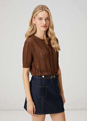 Beymen Club Kahverengi Ajurlu Kazak - 4