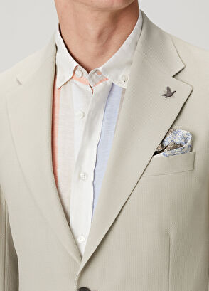 Beymen Club Stone Fine Wool Crepe Blazer - 7