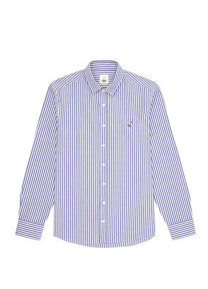 Beymen Club Comfort Fit Saks Çizgi Desenli Gömlek - 8