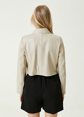 Beymen Club Bej Deri Ceket - 7