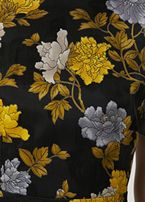 Beymen Club Black Patterned Mini Dress - 6