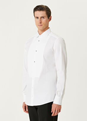 Dolce&Gabbana Beyaz Poplin Smokin Gömleği - 3