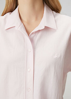 Beymen Club Açık Pembe Kısa Kol Pike Gömlek - 6